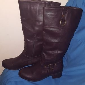 Brown riding boots